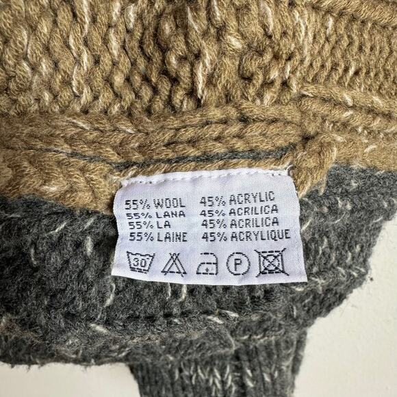 Vintage 90s MARLBORO CLASSICS Chunky Cable Knit Wool Blend Sweater - Picture 8 of 9